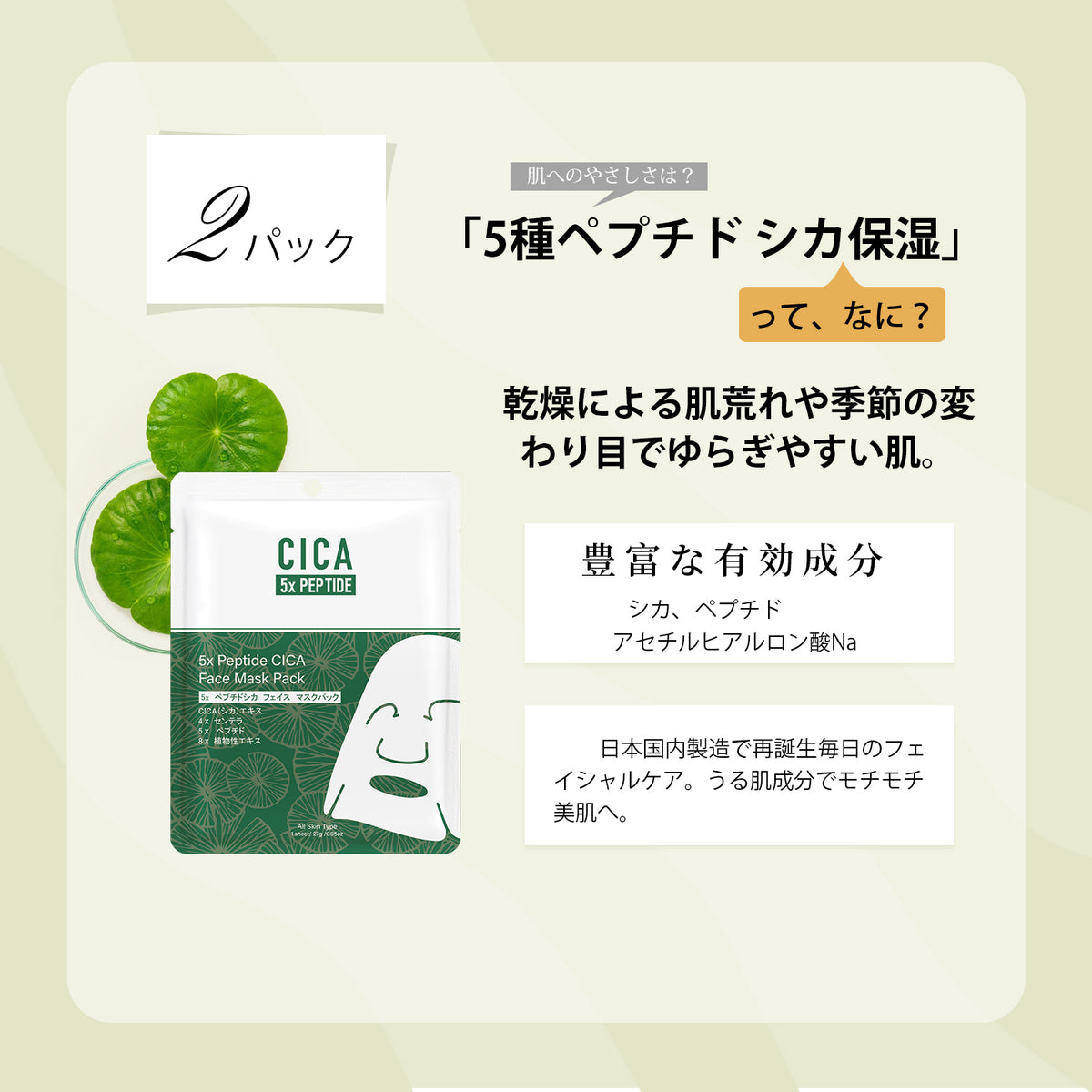 CICA daily care mask - パック・フェイスマスク