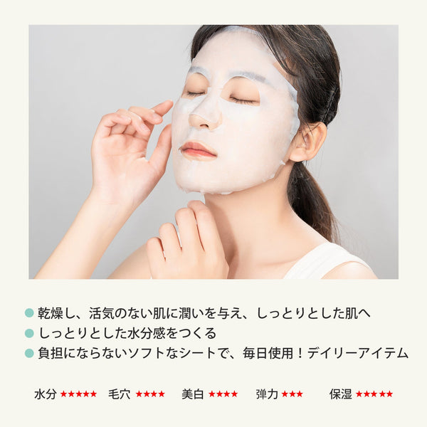 MITOMO <日本製>ミトモ CARE601 Hyaluronic+ Royal Jelly/ ヒアルロン酸 +ローヤルゼリーエッセンスマスク 贅沢な モイストUP フェイスエッセンスマスク 保湿敏感肌/20枚【MCSS00601-A-0x002】