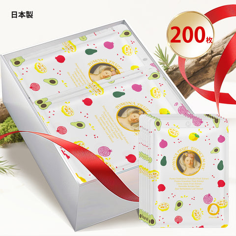 MITOMO <日本製>ミトモ めがみ303 Avocado アボカド ポモナフルーツエッセンスマスク 常備用 保湿 フェイスパック ポモナ メガミ/1枚入りx200枚セット/スキンケア 潤いマスクパック【MGSS00303-A-025x020】