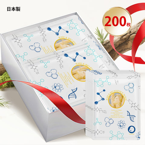 MITOMO <日本製>ミトモ めがみ303 Hydrolyzed Collagen コラーゲン レアバイオエッセンスマスク 常備用 ハリ 弾力 フェイスパック レア メガミ/200枚入りセット/スキンケア潤いパック【MGSS00303-F-025x020】