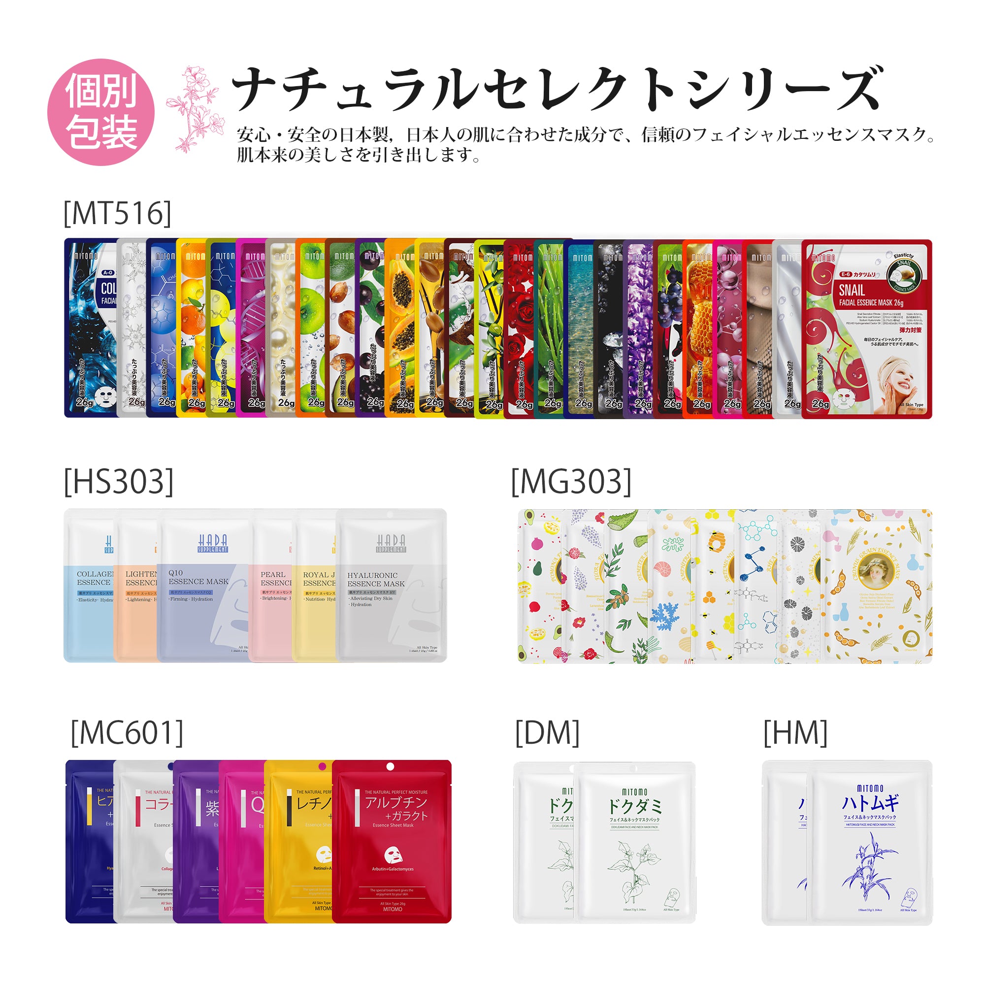 専用出品【200枚】ミトモ フェイスシート マスク パック 個包装 福袋 200枚 シートマスク フェイスパック マスクパック