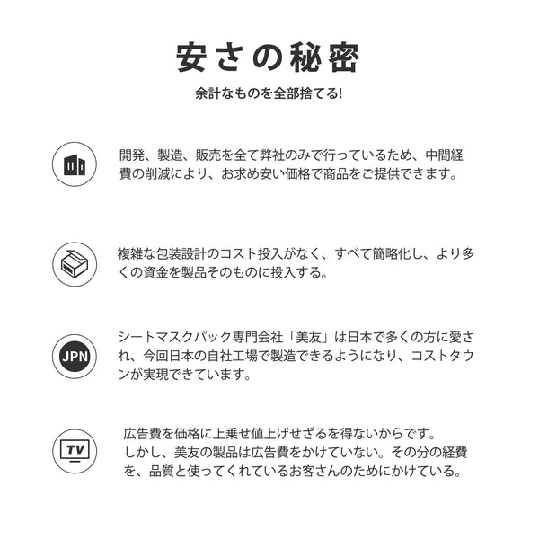 MITOMO   5x　ペプチドドクダミ　ウィークリー　マスクパック　7  【DDSA00001-C-100】
