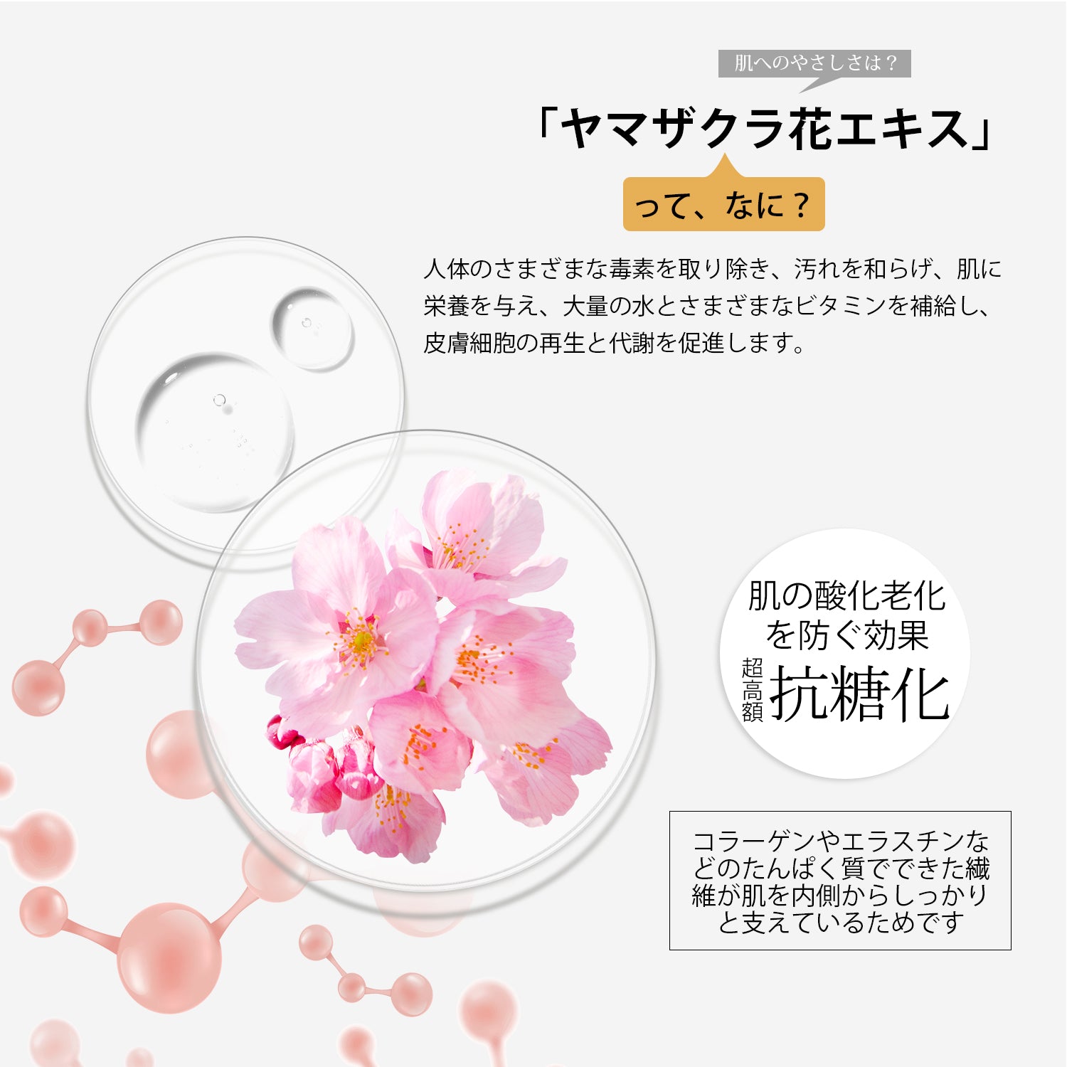 日本製 桜スキンケア 潤い 保湿 セラム エイジングケア 美容液 桜