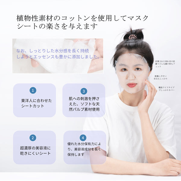 MITOMO <日本製>  ミトモ 肌SPA 303 Q10 キューティクル 肌スパ Q10 美肌 ブライトニング フェイスマスク 人気/200枚セット 【HSSS00303-A-5x020】