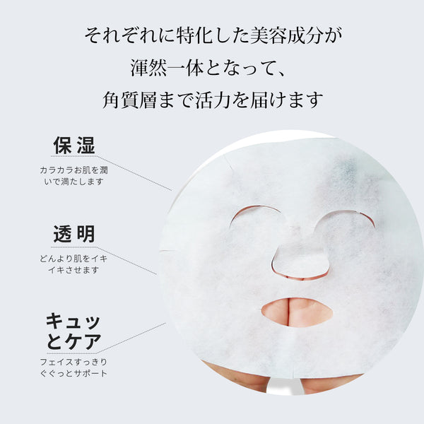 <日本製＞女性のためのコラーゲンフェイシャルマスク MO 505（5回分X3）- 肌を潤して若々しい肌へ！【HSSA00505-C-1x003】