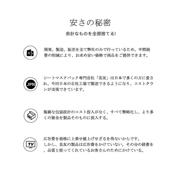 MITOMO  スペシャルプロモーション フェイスマスクシート  (6 Items)【PXCT00001-JP-02】