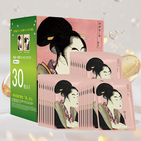 MITOMO<日本製＞しっとり潤い！MITOMO 馬油＋抹茶エッセンスマスク/30枚【JPSS00605-A-0x003】