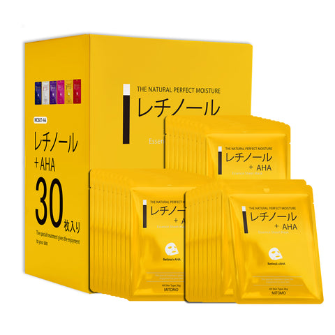 MITOMO<日本製＞ レチノール+AHAエッセンスマスク/30枚- 肌の革命！魅力を引き出す最適選択【MCSS00601-A-4x003】