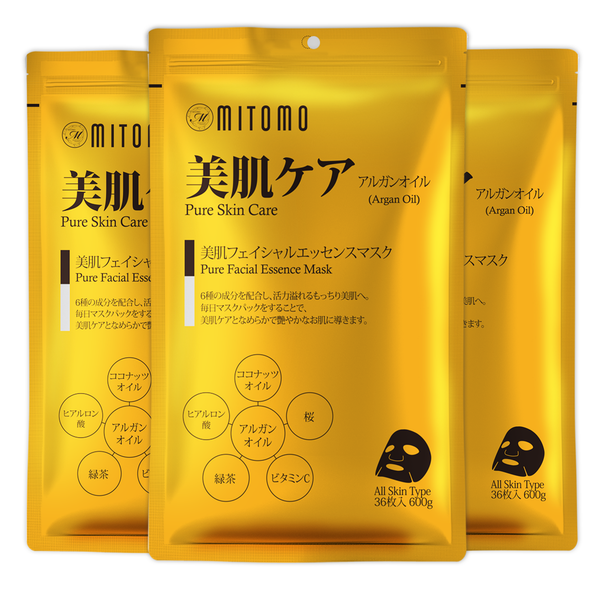 大容量A-Type 3個 【9種類から選べる！自由に組み合わせ】 MITOMO公式 36枚入り 大容量シートマスク 日本製品質で肌にやさしい