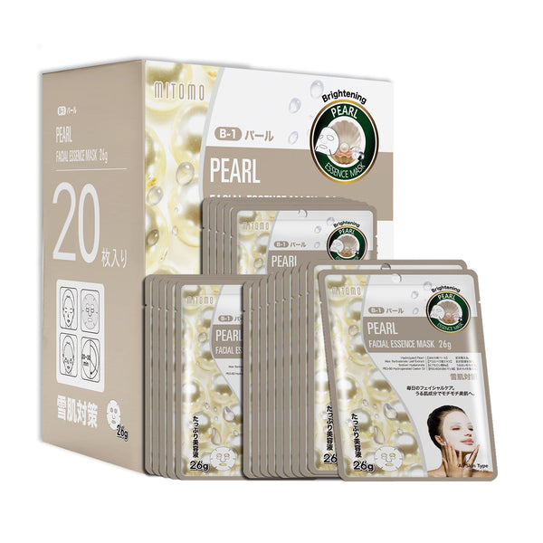 美肌の秘密！MITOMO パールブライトニングマスク- 天然パールで肌を明るく/ミトモパック/【MTSS00512-B-1Jx002】