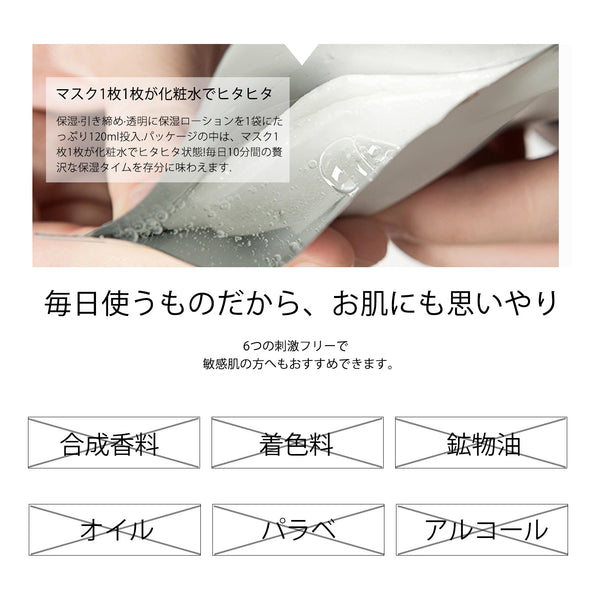 美肌への近道！MITOMO ナチュラルロイヤルゼリー清潔度フェイシャルエッセンスマスク/30枚<日本製＞【MTSS00516-E-0x003】