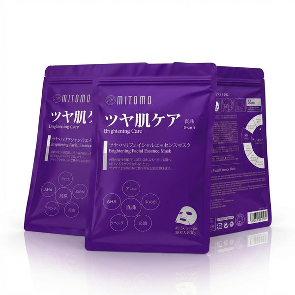 MITOMO <日本製> ミトモ MT101E Pearl パール ツヤケア36枚 お徳用 ブライトニング フェイスマスク 1・3・5個セット お得/ミトモパック【MTSA00101-E-2】