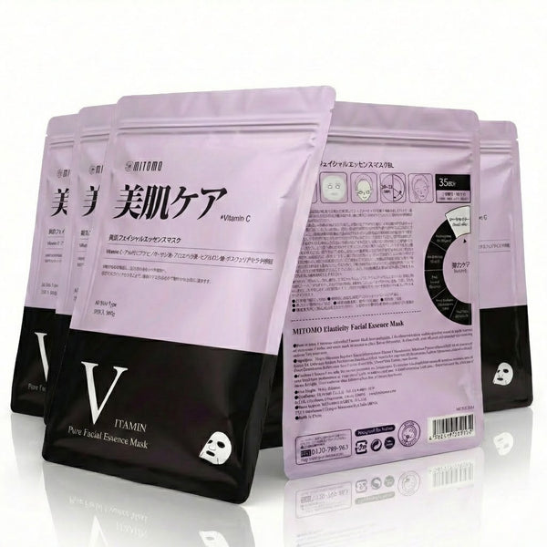 MITOMO <日本製>  ミトモ MT505E Vitamin C ビタミンC 美肌ケア 35枚 お徳用 ビハダケア フェイスパック お得/ミトモパック/【MTSA00505-E-5】