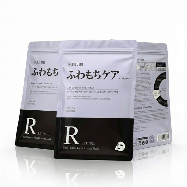 MITOMO <日本製>ミトモ MT505E Retinol レチノール ふわもちケア 35枚 お徳用 フワモチケア フェイスパック お得/ミトモパック/【MTSA00505-E-3】