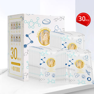 MITOMO <日本製> ミトモ めがみ303 Hydrolyzed Collagen コラーゲン レアバイオエッセンスマスク 常備用 ハリ 弾力 フェイスパック レア メガミ/1枚入りx30個【MGSS00303-F-025x003】