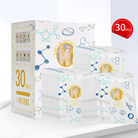 MITOMO <日本製> ミトモ めがみ303 Hydrolyzed Collagen コラーゲン レアバイオエッセンスマスク 常備用 ハリ 弾力 フェイスパック レア メガミ/1枚入りx30個【MGSS00303-F-025x003】