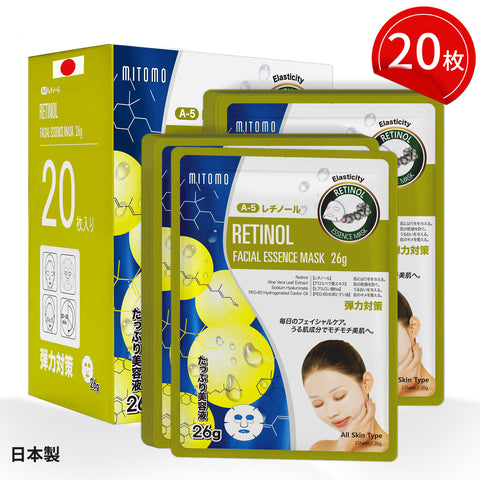 MITOMO <日本製>ナチュラルレチノールタイトニングフェイスエッセンスマスク/20枚【MTSS00516-A-5x002】